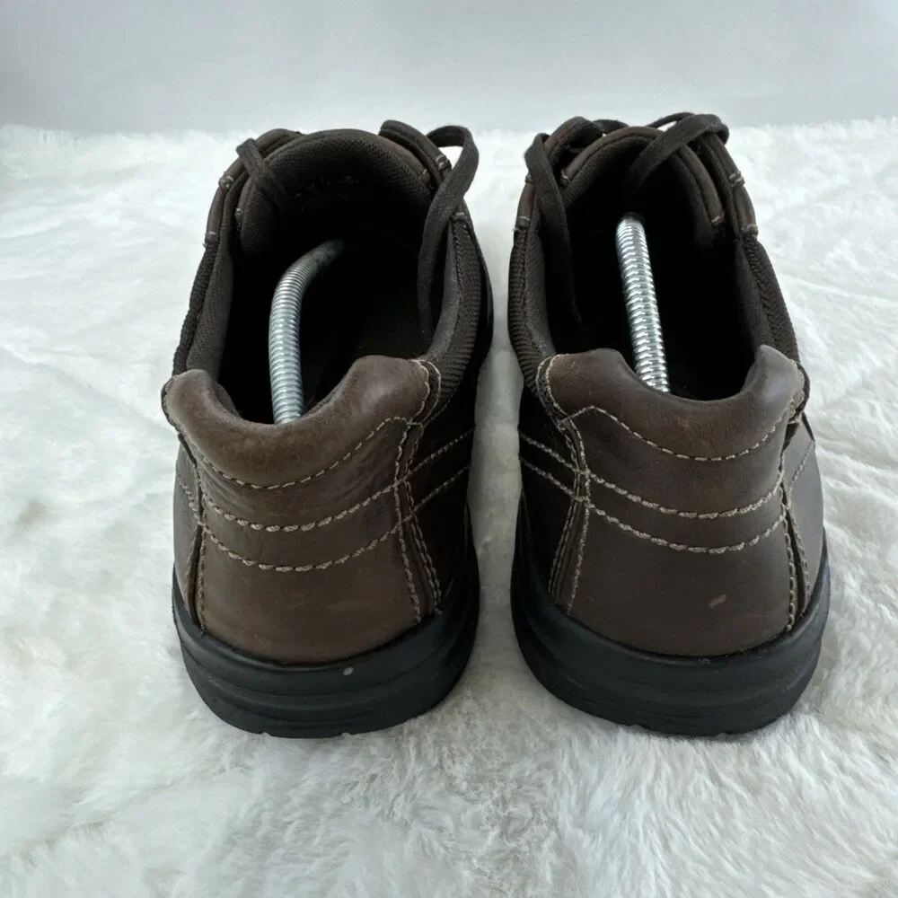 Clarks Bradley Walk Oxford 26103262 Brown Tumbled Fabric Leather Size 12 Men's